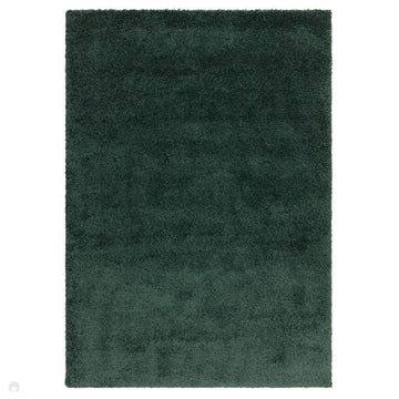 Atlas Plush Plain Soft Polypropylene Shaggy Forest Green Rug-Asiatic Carpets-Rug Love - The Most Loved Rug Store